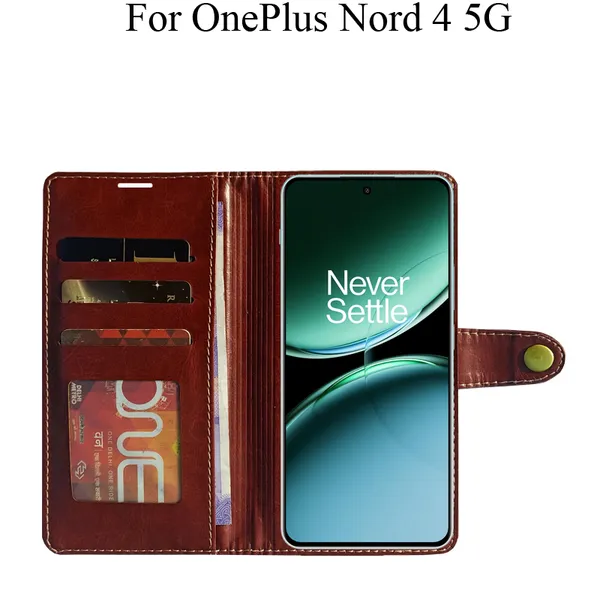 Brown_Premium_Flip_Cover_For_Oneplus_Nord_4_5G