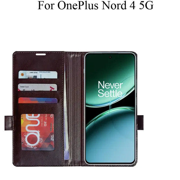 Brown_Premium_Flip_Cover_For_Oneplus_Nord_4_5G