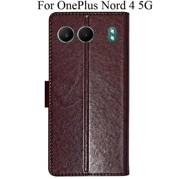 Beige_Premium_Flip_Cover_For_Oneplus_Nord_4_5G