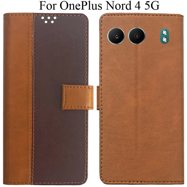 Brown_Premium_Flip_Cover_For_Oneplus_Nord_4_5G