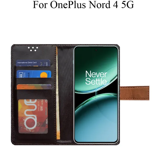 Brown_Premium_Flip_Cover_For_Oneplus_Nord_4_5G