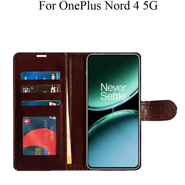 Brown_Premium_Flip_Cover_For_Oneplus_Nord_4_5G