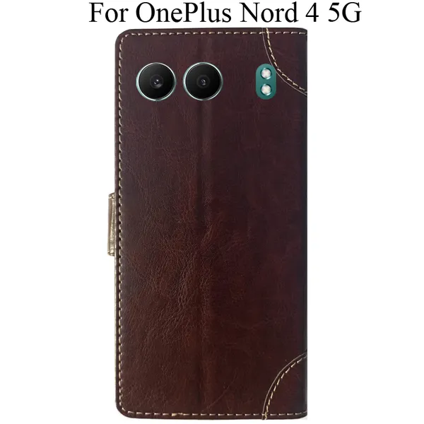 Beige_Premium_Flip_Cover_For_Oneplus_Nord_4_5G