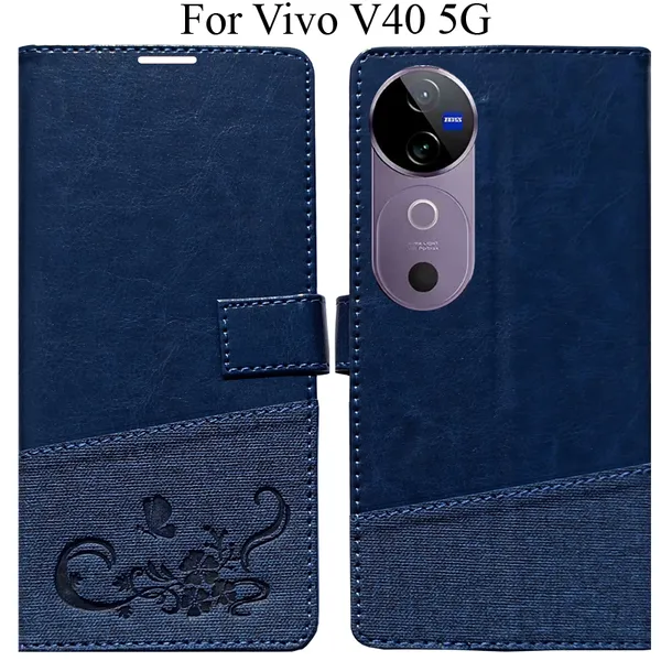 Blue_Premium_Flip_Cover_For_Vivo_V40_5G