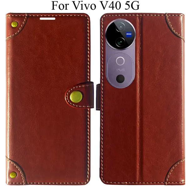 Brown_Premium_Flip_Cover_For_Vivo_V40_5G