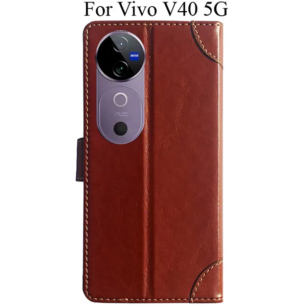 Brown_Premium_Flip_Cover_For_Vivo_V40_5G