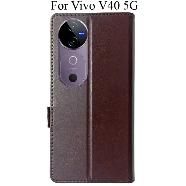 Brown_Premium_Flip_Cover_For_Vivo_V40_5G