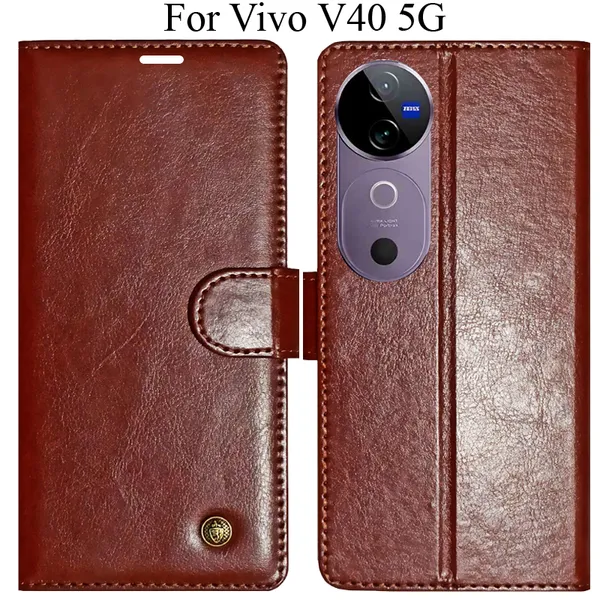 Brown_Premium_Flip_Cover_For_Vivo_V40_5G