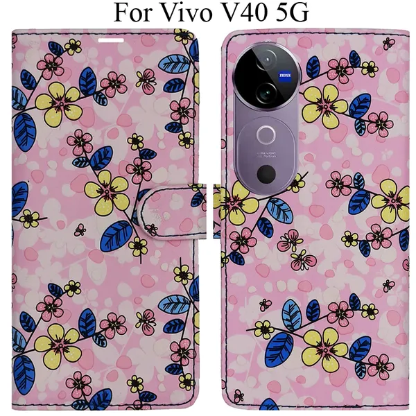 Pink_Premium_Flip_Cover_For_Vivo_V40_5G