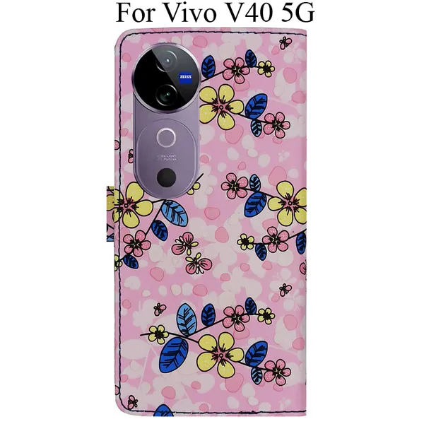 Pink_Premium_Flip_Cover_For_Vivo_V40_5G