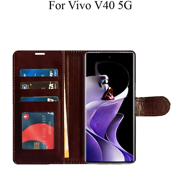 Brown_Premium_Flip_Cover_For_Vivo_V40_5G