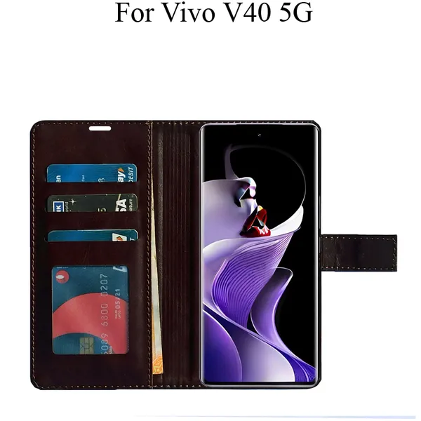 Brown_Premium_Flip_Cover_For_Vivo_V40_5G