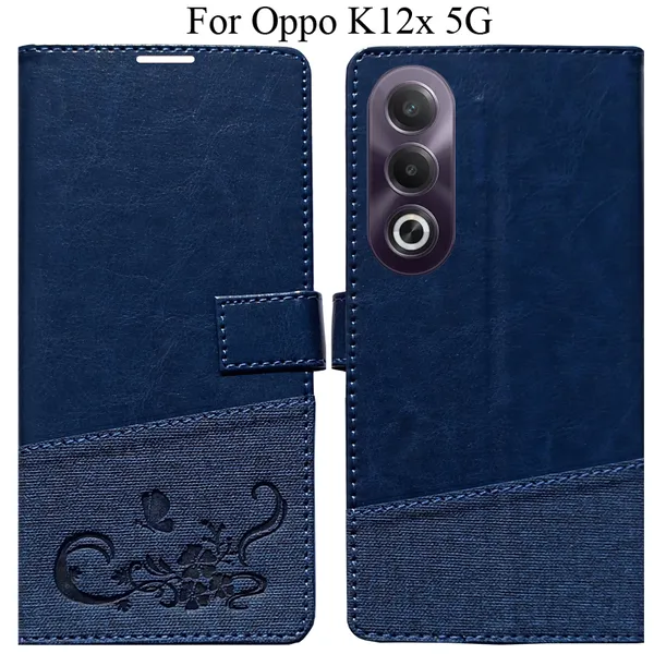 Blue_Premium_Flip_Cover_For_Oppo_K12X_5G