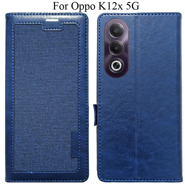 Blue_Premium_Flip_Cover_For_Oppo_K12X_5G