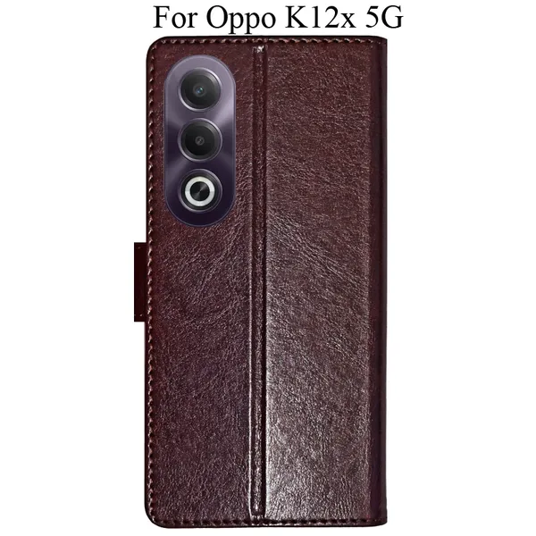 Beige_Premium_Flip_Cover_For_Oppo_K12X_5G