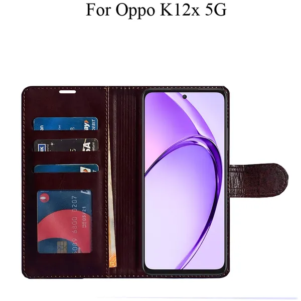 Beige_Premium_Flip_Cover_For_Oppo_K12X_5G