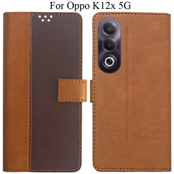 Brown_Premium_Flip_Cover_For_Oppo_K12X_5G