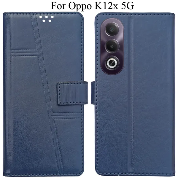 Blue_Premium_Flip_Cover_For_Oppo_K12X_5G