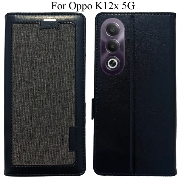 Black_Premium_Flip_Cover_For_Oppo_K12X_5G