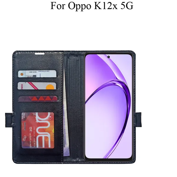 Black_Premium_Flip_Cover_For_Oppo_K12X_5G
