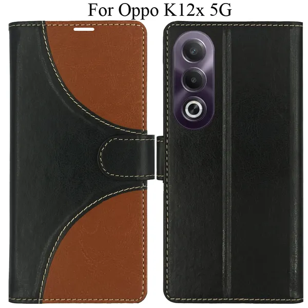 Black_Premium_Flip_Cover_For_Oppo_K12X_5G