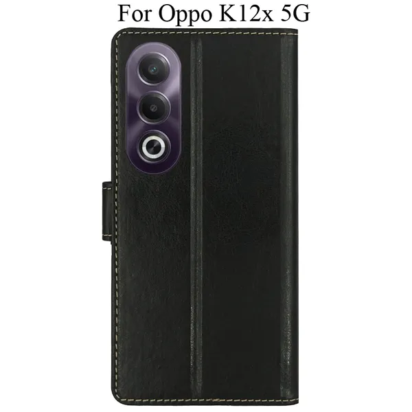 Black_Premium_Flip_Cover_For_Oppo_K12X_5G