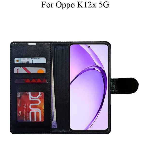 Black_Premium_Flip_Cover_For_Oppo_K12X_5G
