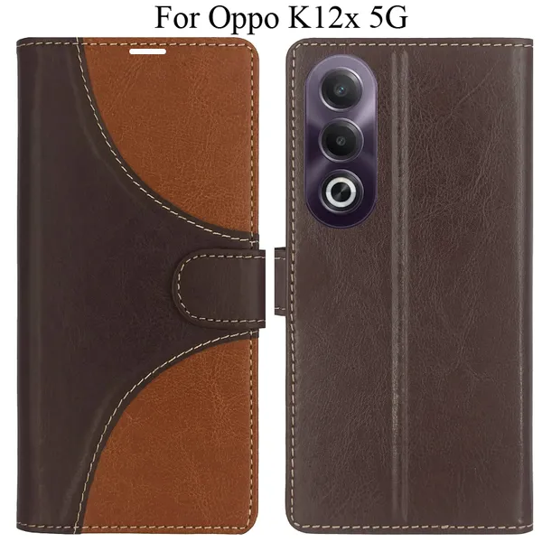 Brown_Premium_Flip_Cover_For_Oppo_K12X_5G