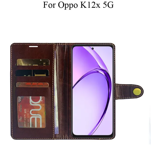 Beige_Premium_Flip_Cover_For_Oppo_K12X_5G