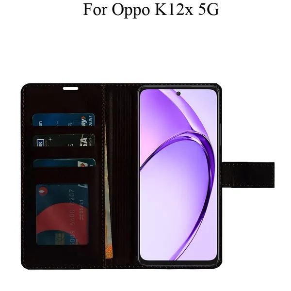 Brown_Premium_Flip_Cover_For_Oppo_K12X_5G