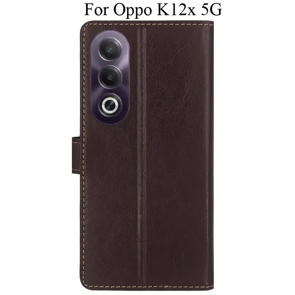Brown_Premium_Flip_Cover_For_Oppo_K12X_5G
