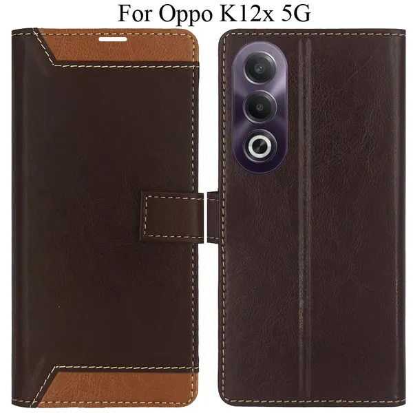 Brown_Premium_Flip_Cover_For_Oppo_K12X_5G