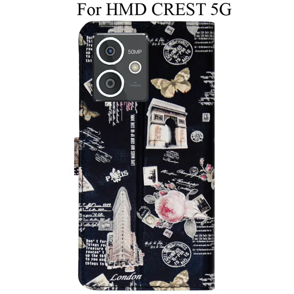 Black_Premium_Flip_Cover_For_Hmd_Crest_5G