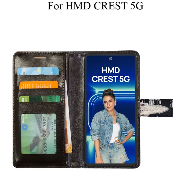 Black_Premium_Flip_Cover_For_Hmd_Crest_5G