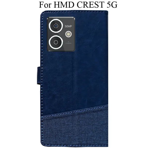 Blue_Premium_Flip_Cover_For_Hmd_Crest_5G