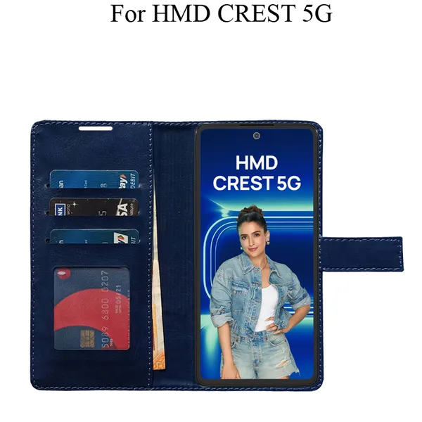 Blue_Premium_Flip_Cover_For_Hmd_Crest_5G