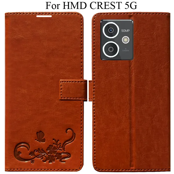Orange_Premium_Flip_Cover_For_Hmd_Crest_5G