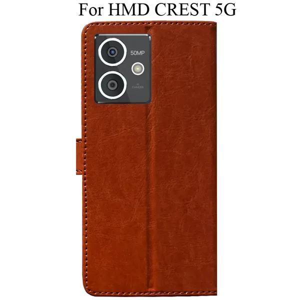 Orange_Premium_Flip_Cover_For_Hmd_Crest_5G