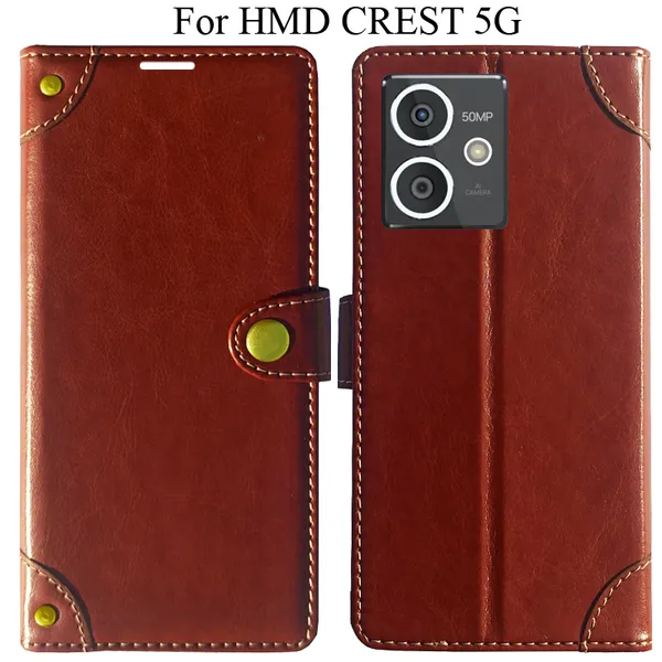 Brown_Premium_Flip_Cover_For_Hmd_Crest_5G