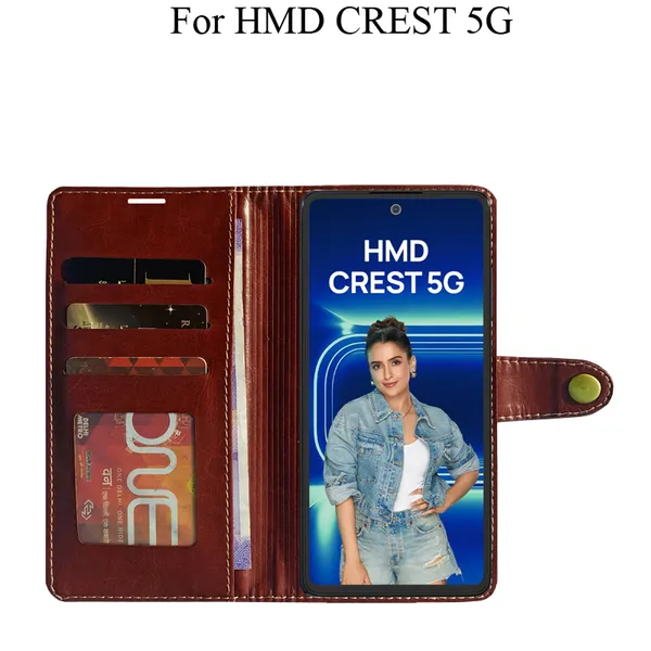 Brown_Premium_Flip_Cover_For_Hmd_Crest_5G