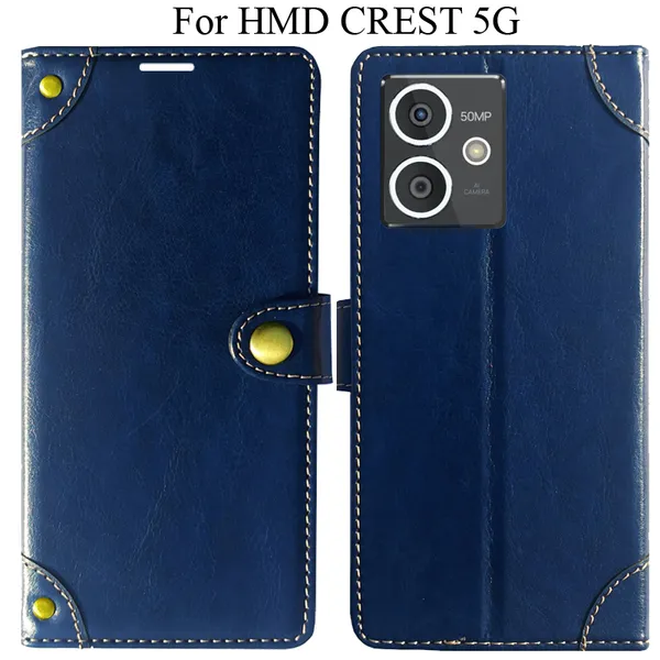 Blue_Premium_Flip_Cover_For_Hmd_Crest_5G