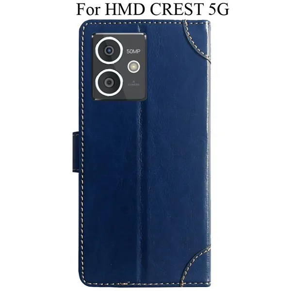 Blue_Premium_Flip_Cover_For_Hmd_Crest_5G