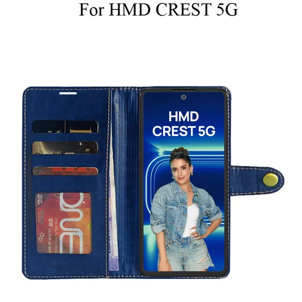 Blue_Premium_Flip_Cover_For_Hmd_Crest_5G