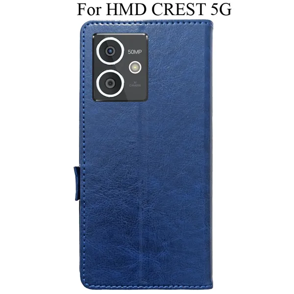 Blue_Premium_Flip_Cover_For_Hmd_Crest_5G
