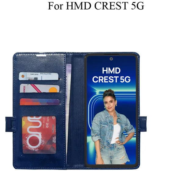 Blue_Premium_Flip_Cover_For_Hmd_Crest_5G
