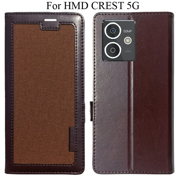 Brown_Premium_Flip_Cover_For_Hmd_Crest_5G
