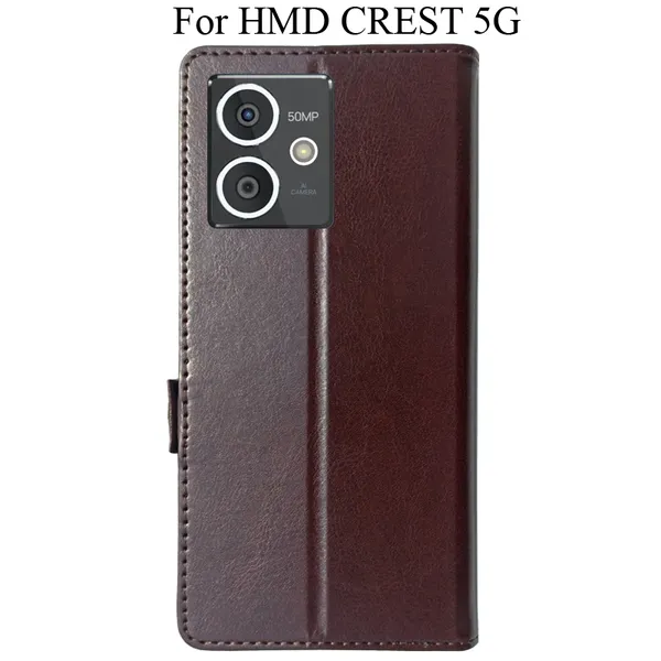 Brown_Premium_Flip_Cover_For_Hmd_Crest_5G