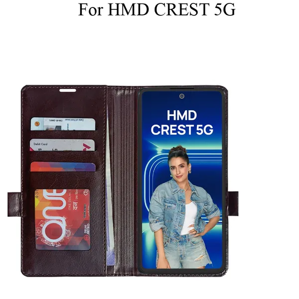 Brown_Premium_Flip_Cover_For_Hmd_Crest_5G
