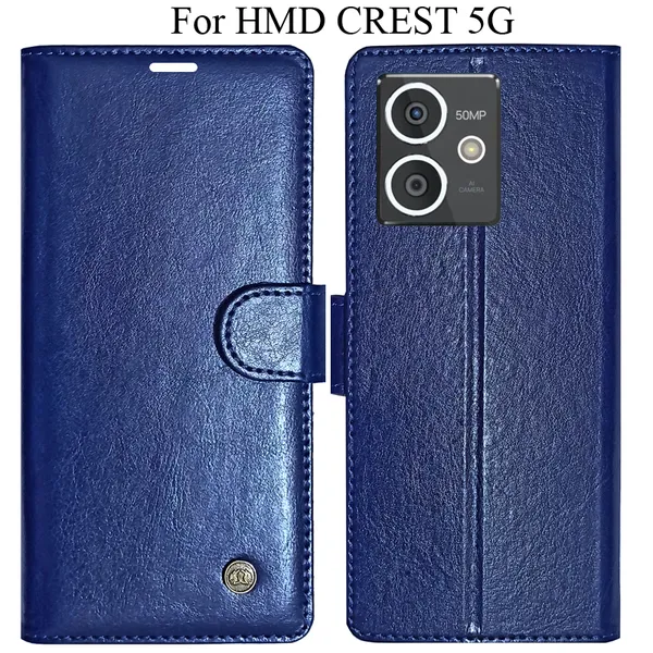 Blue_Premium_Flip_Cover_For_Hmd_Crest_5G