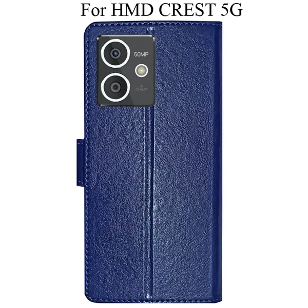Blue_Premium_Flip_Cover_For_Hmd_Crest_5G